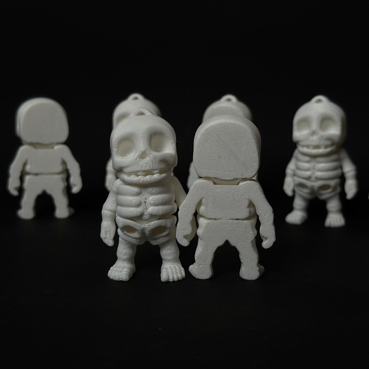 Tiny Skeleton Keychains